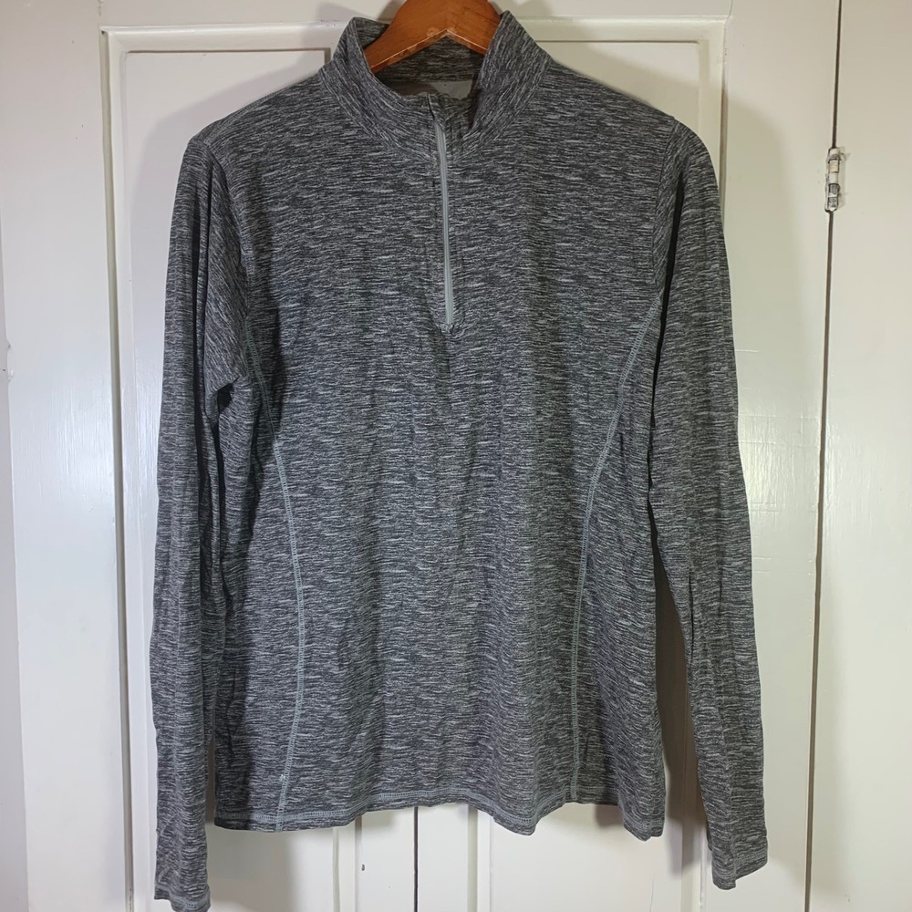 Tasc Performance Womens XL 1/4 Zip Pullover Gray MOSOtech Bamboo Cotton Gorpcore